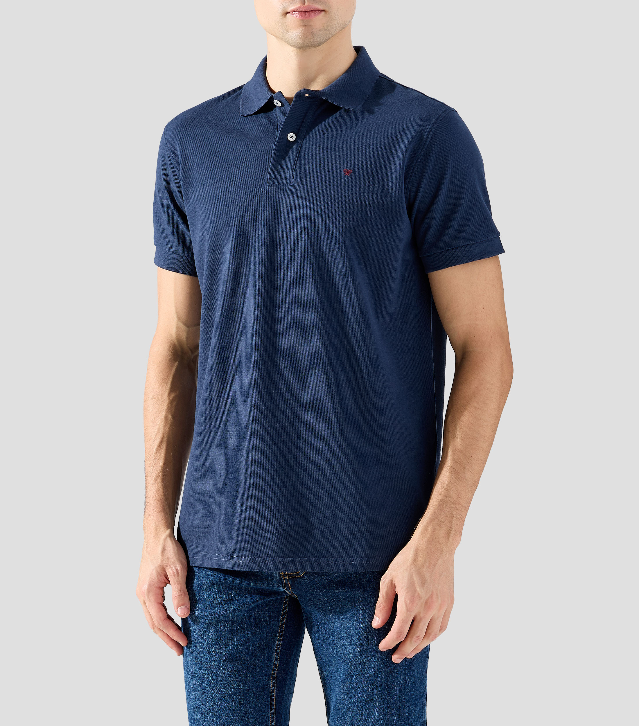 Playera tipo Polo manga corta lisa Hombre